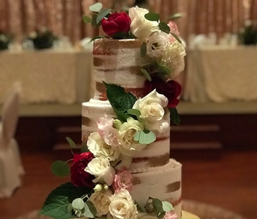 The Corinthinan Events Center wedding cake.